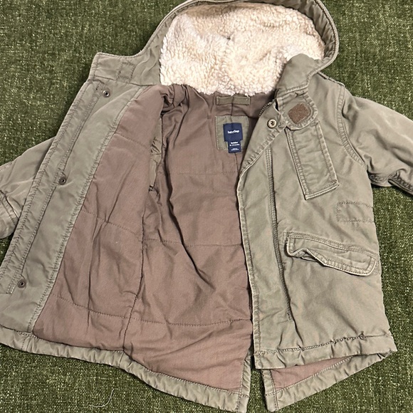 GAP Baby Toddler Jacket in Brown and Olive - Picture 4 of 5